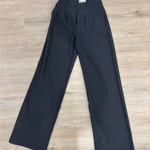 Princess Polly Elegant Black Wide-Leg Trousers